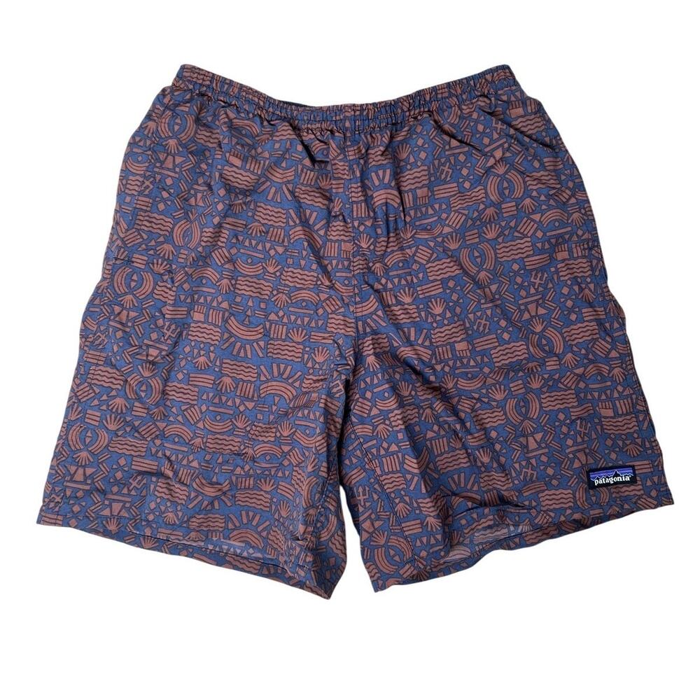 Patagonia Shorts Mens S Blue Bermuda Nylon Quick Dry Elastic Waist Pockets